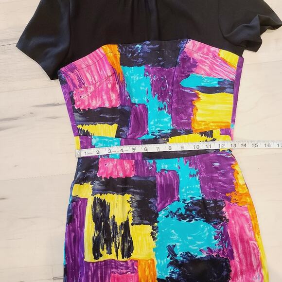 Trina Turk Multicolored Watercolor Sheath Dress - Picture 8 of 8